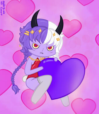 Grumpy Valentine YCH for Clovelier